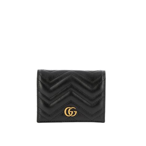 portafoglio pelle gucci|Portafoglio in pelle trapuntata GG Marmont GUCCI da donna.